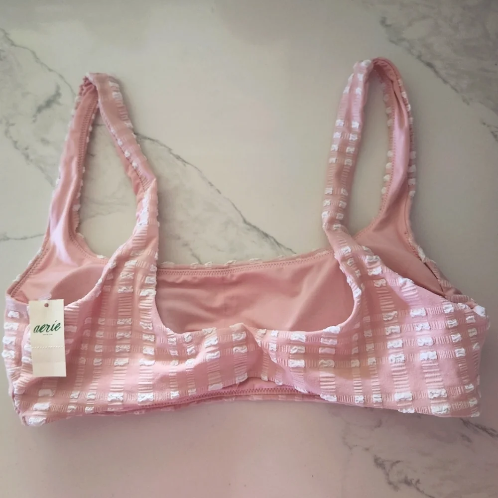 🆕️AERIE NWT Pink Large Bikini Top - Picture 11 of 12